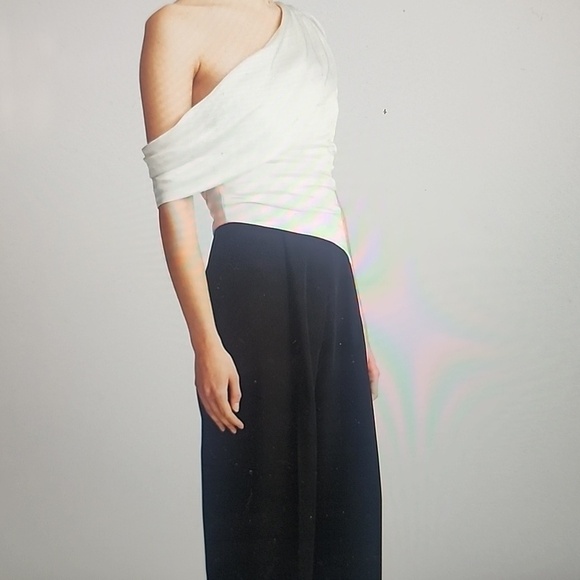Zac Posen Pants - ZAC POSEN ONE SHOULDER DRAPE JUMPSUIT SIZE 2